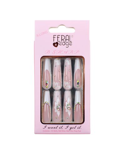 "Feral" B-Sharp Extra Long Coffin Press-on Nails