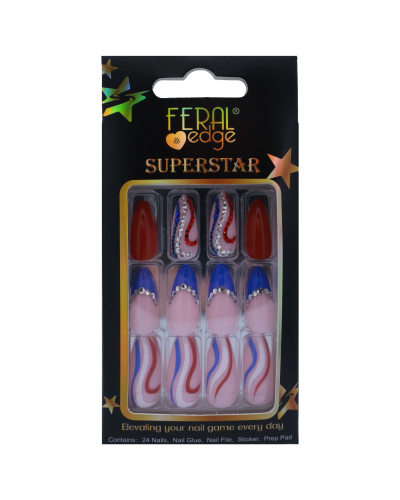 "FERAL" SWIRLS MEDIUM SIZE COFFIN SHAPE