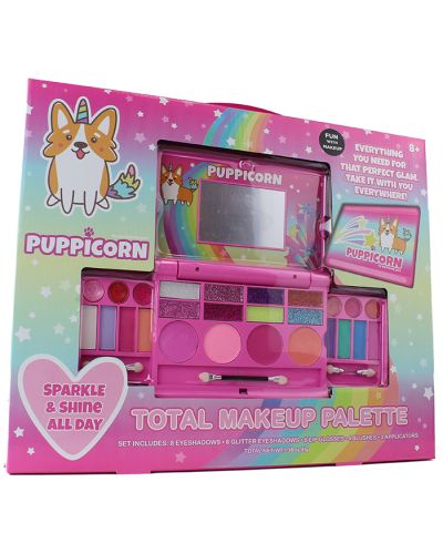 Pictured is the "Bag" Puppicorn Total Makeup Palette.