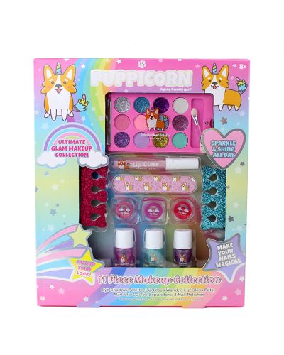 Puppicorn Ultimate Glam 11 Piece Girl’s Makeup Collection