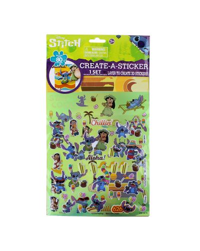 The "UPD" Lilo & Stitch 3D Create a Sticker Set is pictured.