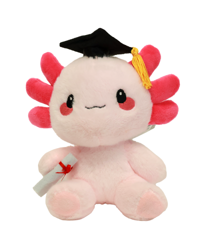 Axolotl Graduation Plushie Stuffed Animal