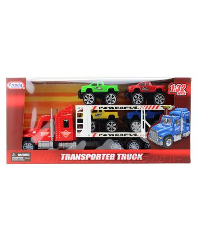 Pictured here is the "Artoy" Transporter Truck toy set.