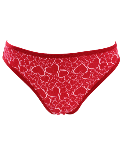"Rene" Red Heart Printed Bikini Panties
