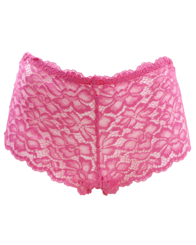 "Just One" Lace Pink Floral Boy Short Panties