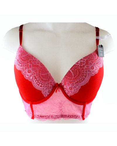 "Sensual" Red & Pink Bra Set 
