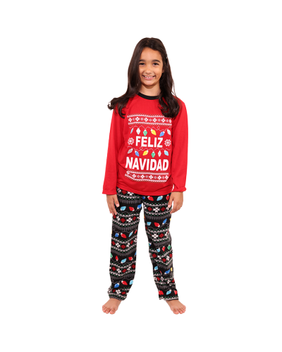 "Allura" Feliz Navidad Girl Kids Christmas Pajamas