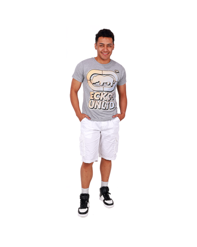 "Ecko" Short Sleeve Big Polka Dot Rhino Logo Tee