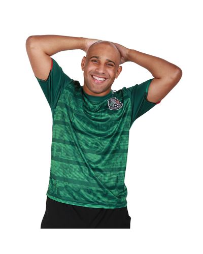 Lada Mexico Dark Green Striped Soccer Jersey