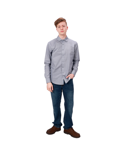 "Thomas Sterling" Long Sleeve Geometric Print Button Down Top