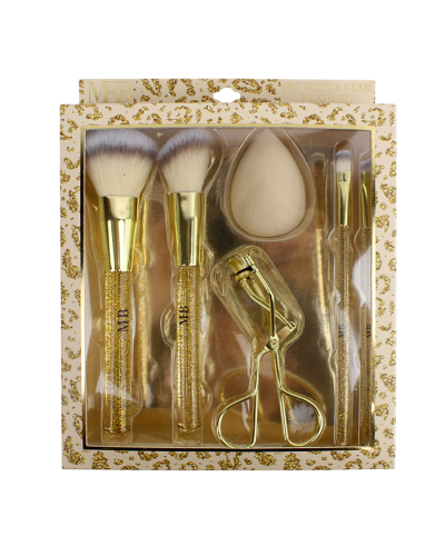 "Almar" 6-Pack Gold Glitter Makeup Brush Set
