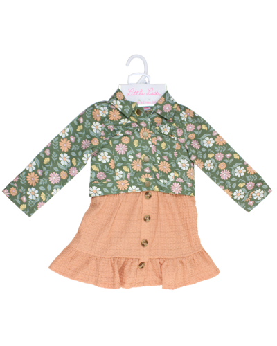 "Little Lass" 12-24 Months 2-Piece Dress and Floral Jacket