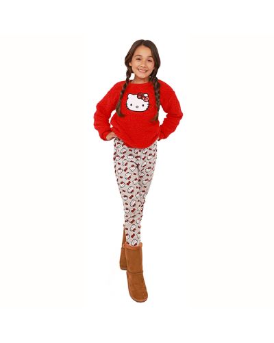 "Hello Kitty" 2-Piece Long Sleeve Printed Pants Set