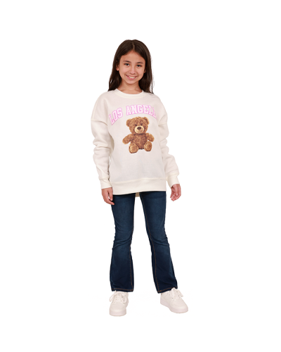 "Ikeddi" Oversize Los Angeles Bear Fleece Sweatshirt