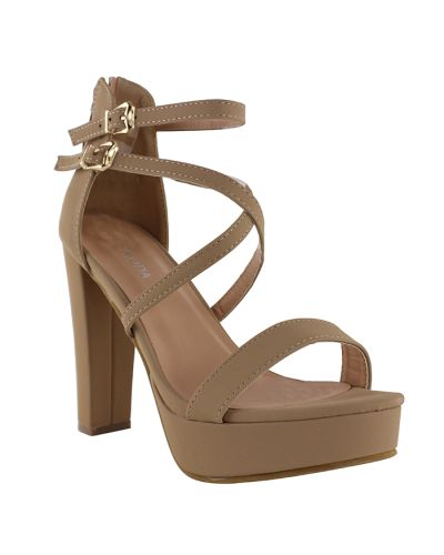 "Top" 4 1/2" Double Buckle Ankle Strap Heels