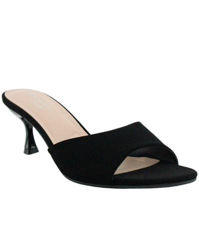 "Top" 2 1/4" Slide Low Kitten Stiletto Heels