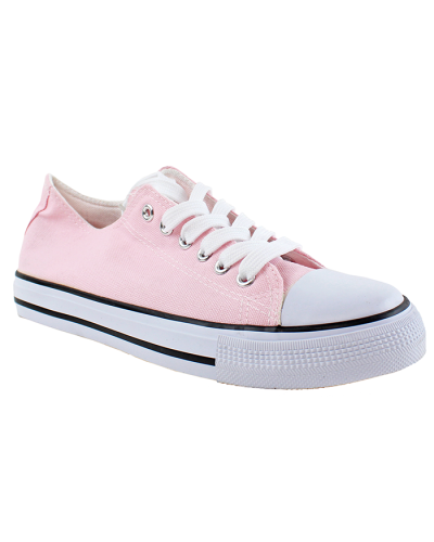 "S-3" Low Top Canvas Sneakers