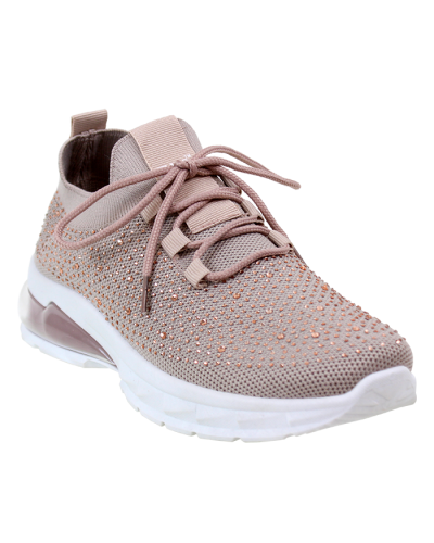 “Sport” Rhinestones Slip On Mesh Sock Sneakers Running Shoes