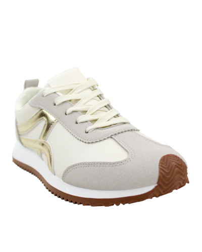 "Top" Pleather Suede Lug Sole Lace-up Athletic Shoes