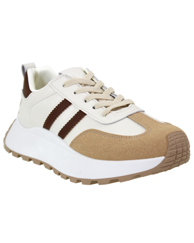 "S-3" Two Stripe Wedge Heel Athletic Shoes