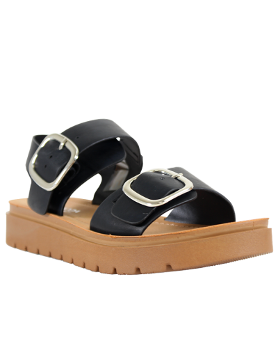 "Top" 1" Comfort Big Buckles Sandals