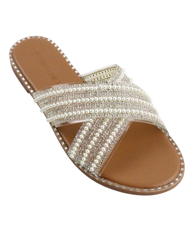 "Wild" Flat Pearl X-Slide Flat Sandals