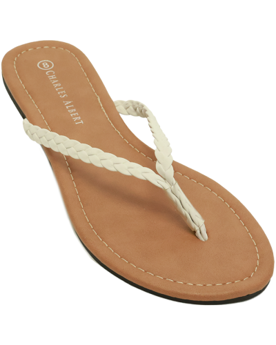 "Brandy" Single Braided Thong Sandal 
