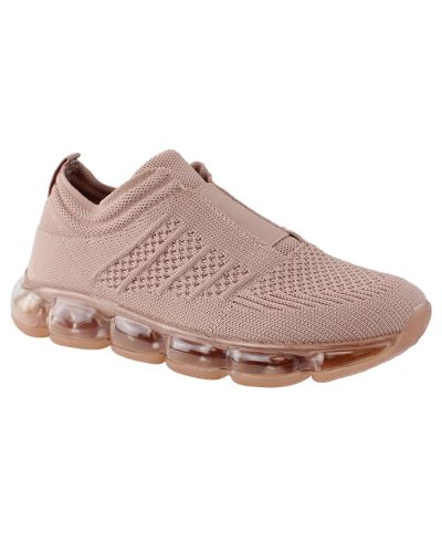 Girls Knit Slip on Laceless Athletic Sneakers 