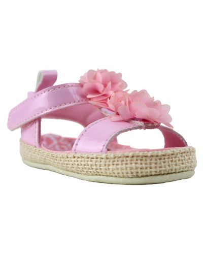 The "Bon Bini" Pink Floral Espadrille Sandals are pictured here.