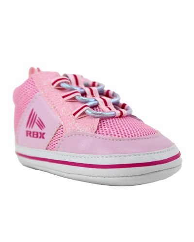 The toddler girl "RBX" Pink Slip-on Athletic Sneakers are pictured here.