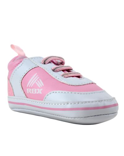 The toddler girl "RBX" Pink & White Slip-on Athletic Sneakers are pictured here.