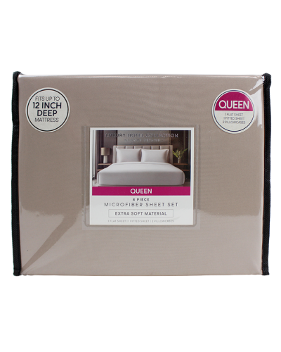 "Kennedy" Solid Queen Size Microfiber Sheet Set