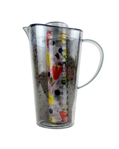 "Gourmet Home" Clear Ice Pitcher with Removeable Infuser
