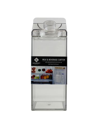 "Gourmet Home" 1/2 Gallon Clear Milk and Beverage Carton