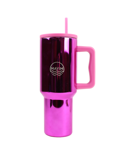 "Shalom" Metallic Pink 40 oz Tumbler