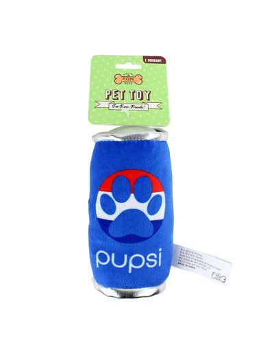 "MPG" Plush Soda Can Pet Toy