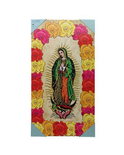 "Elico" Wood Plaque Guadalupe Virgin Mary