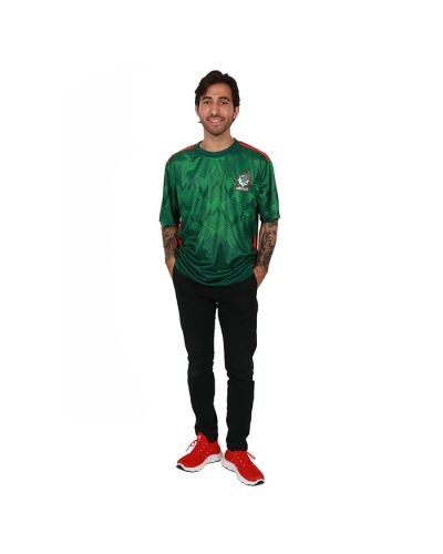 "Lada" Short Sleeve Mexico Emblem Chevron Shadow Soccer Jersey