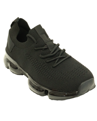 “LA SHEELAH” Clear Sole Athletic Sock Look Flow Style-Dark Olive