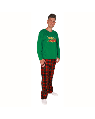 The male model is shown wearing the "Allura" Dad Family Pajamas.