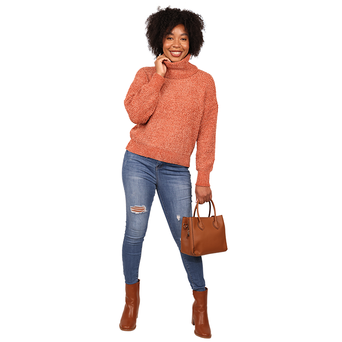 Cowl neck chenille sweater new arrivals