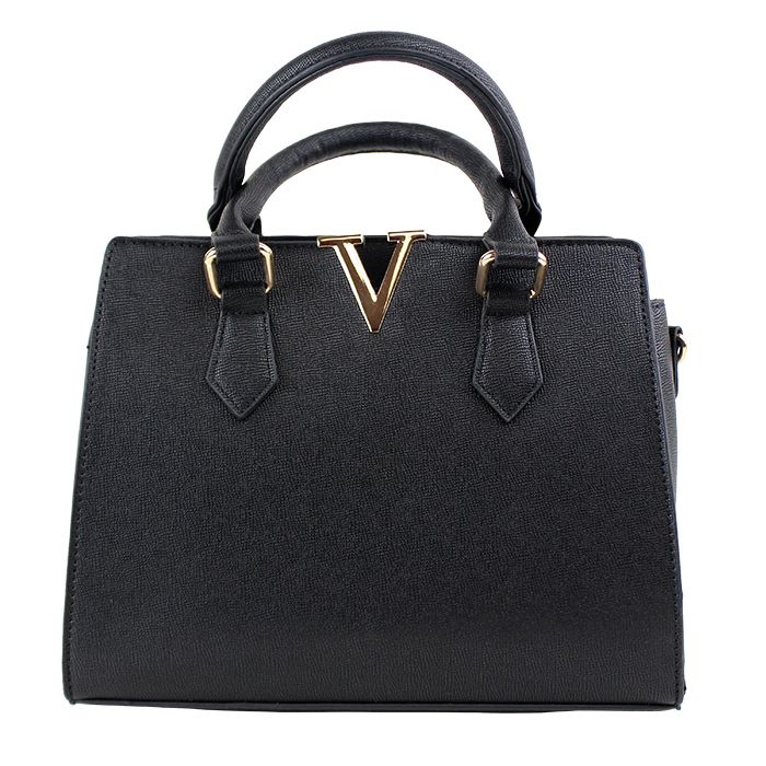 Small handbag with V logo shoulder bag Pebbled PU Leather Bag