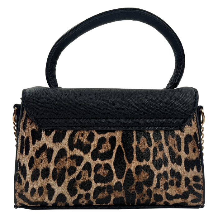 Emperia Mini Cheetah Print Flap Heart Satchel Handbag