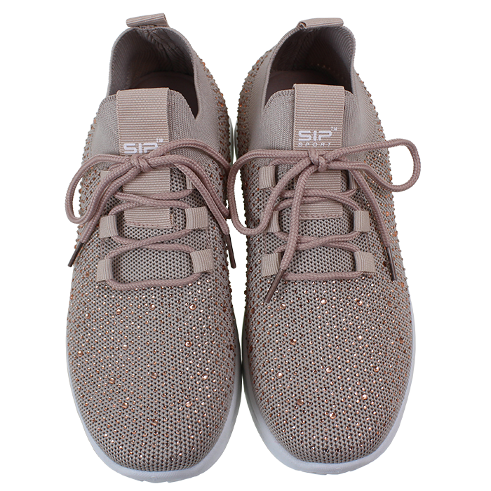 Sport” Rhinestones Slip On Mesh Sock Sneakers Running Shoes