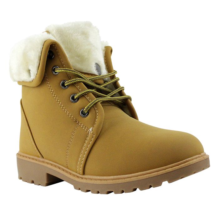 Timberland Lace-up Faux Fur Lined Booties