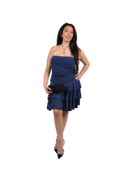 "Zenobia" 36" Glitter Tiered Tube Dress