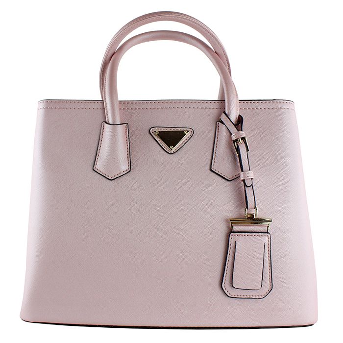 Prada Grey Saffiano Cuir Leather Envelope Flap Shoulder Bag at