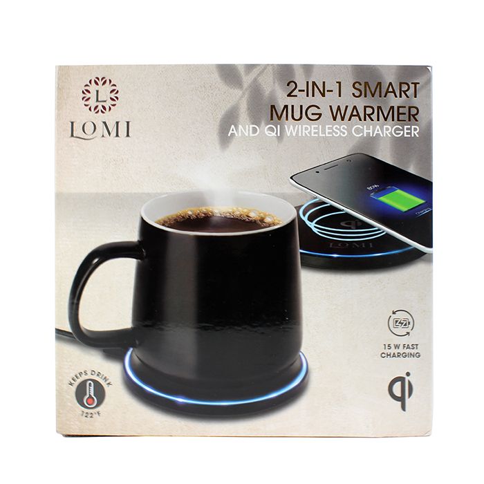 2 in 1 Smart Coffee Mug Warmer with Wireless Charger for Office
