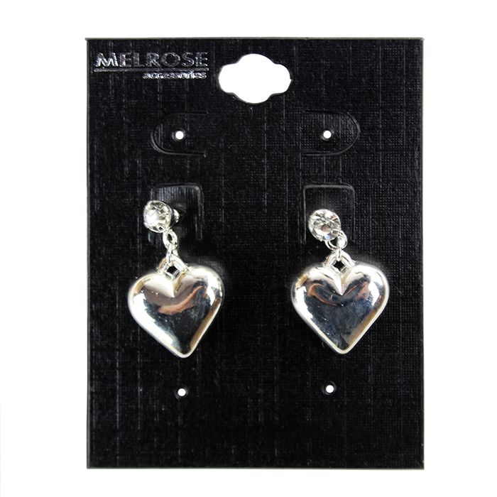 Sparkly Saffiano Swoopy Acrylic Hearts -Valentine's Earrings