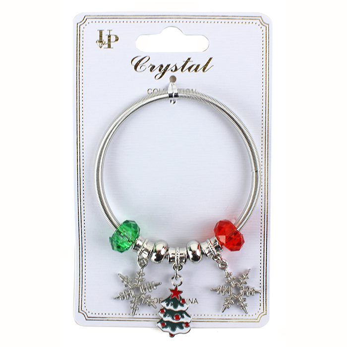 Up Christmas Beaded Charm Bracelet